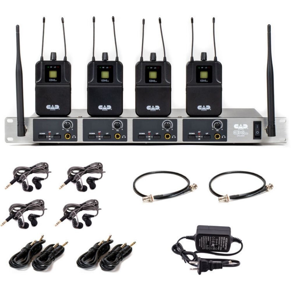 CAD Audio GXLIEM4 Quad-Mix In-Ear Wireless Monitoring System (T: 902 to 928 MHz)-microphones-CAD Audio-Hermes Music