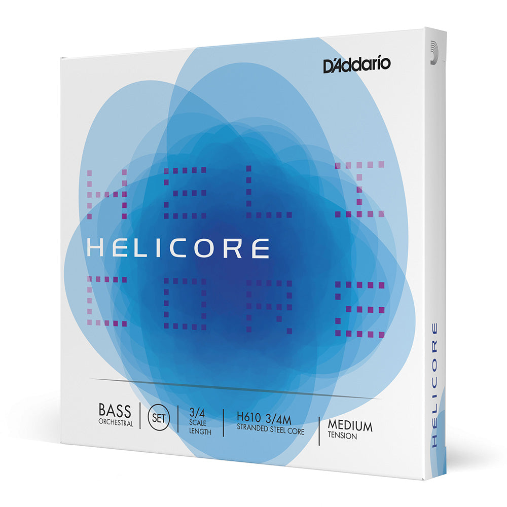 D'Addario H610 3/4M Helicore Orchestral Bass String Set Medium Tension-accessories-Daddario-Hermes Music