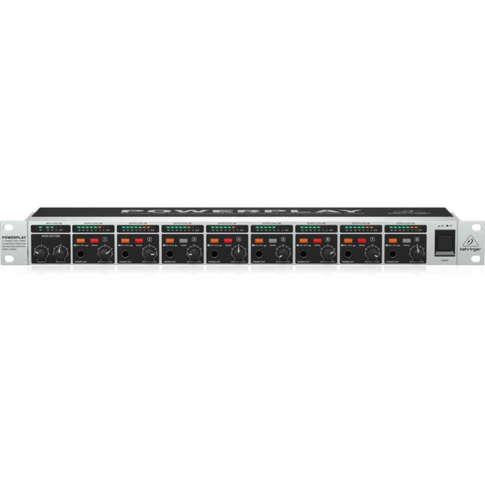 Behringer HA8000 8-Channel Stereo Headphones Mixing and Distribution Amplifier-Behringer-Hermes Music