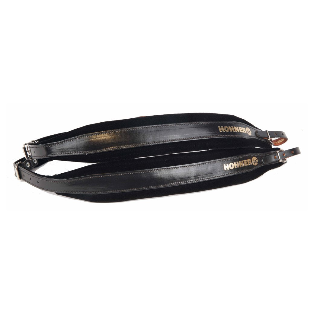 Hohner Accordion Straps Black Leather