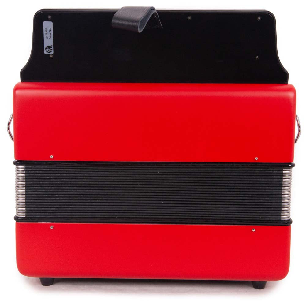 Hohner Compadre FBE Red with Gray Grill and Cantabella Straps Bundle-accordion-Hermes Music- Hermes Music