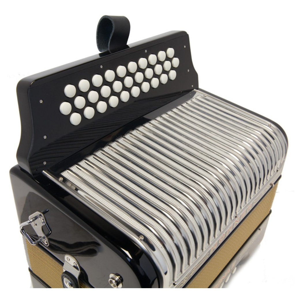 Hohner Corona II Classic GCF Diatonic Accordion in Black-accordion-Hohner- Hermes Music