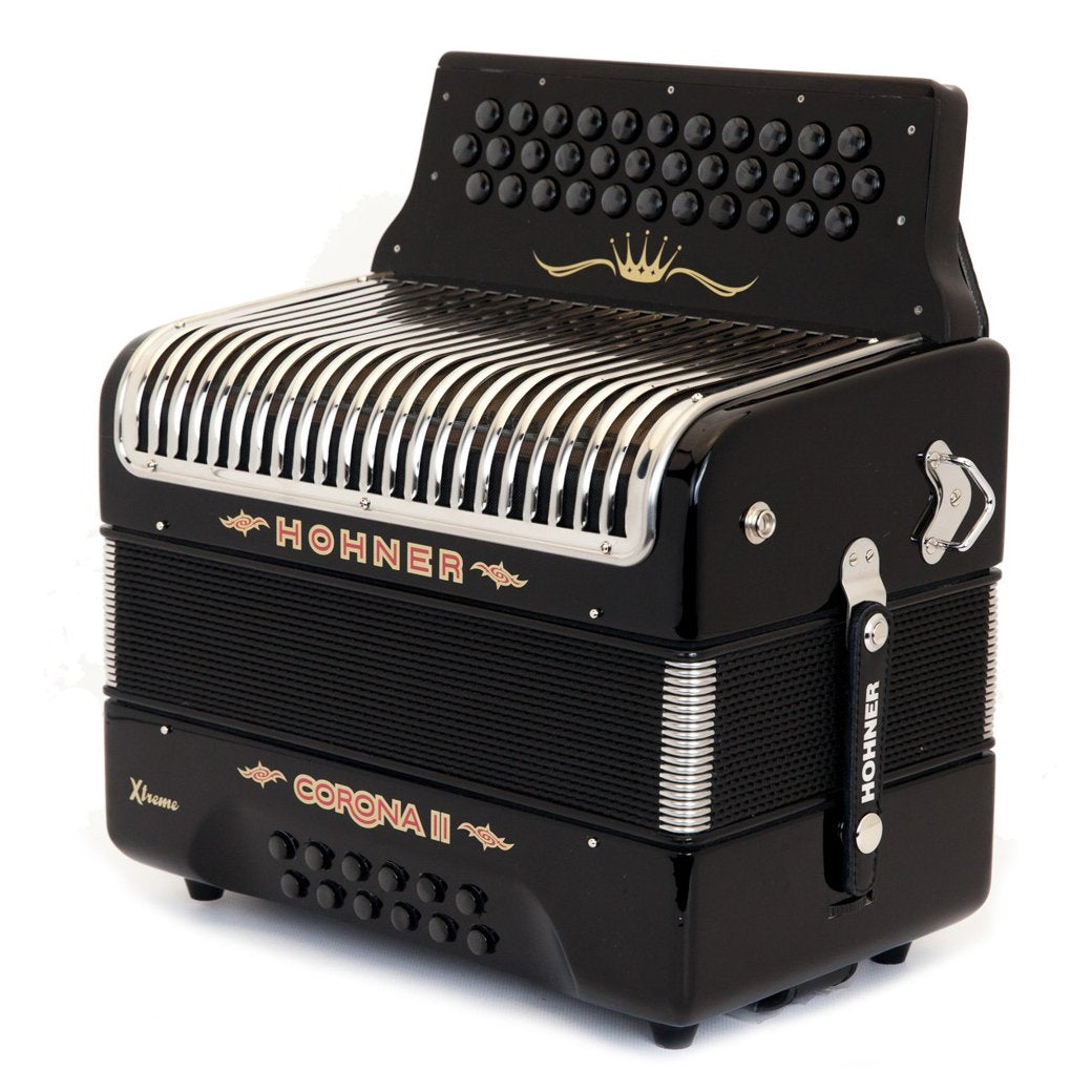 Hohner Corona II Xtreme EAD Black-accordion-Hohner- Hermes Music