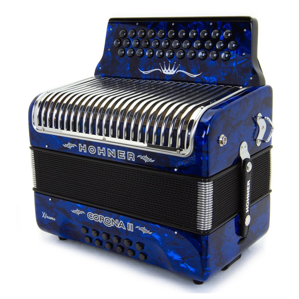 Hohner Corona II Xtreme EAD Blue-accordion-Hohner- Hermes Music