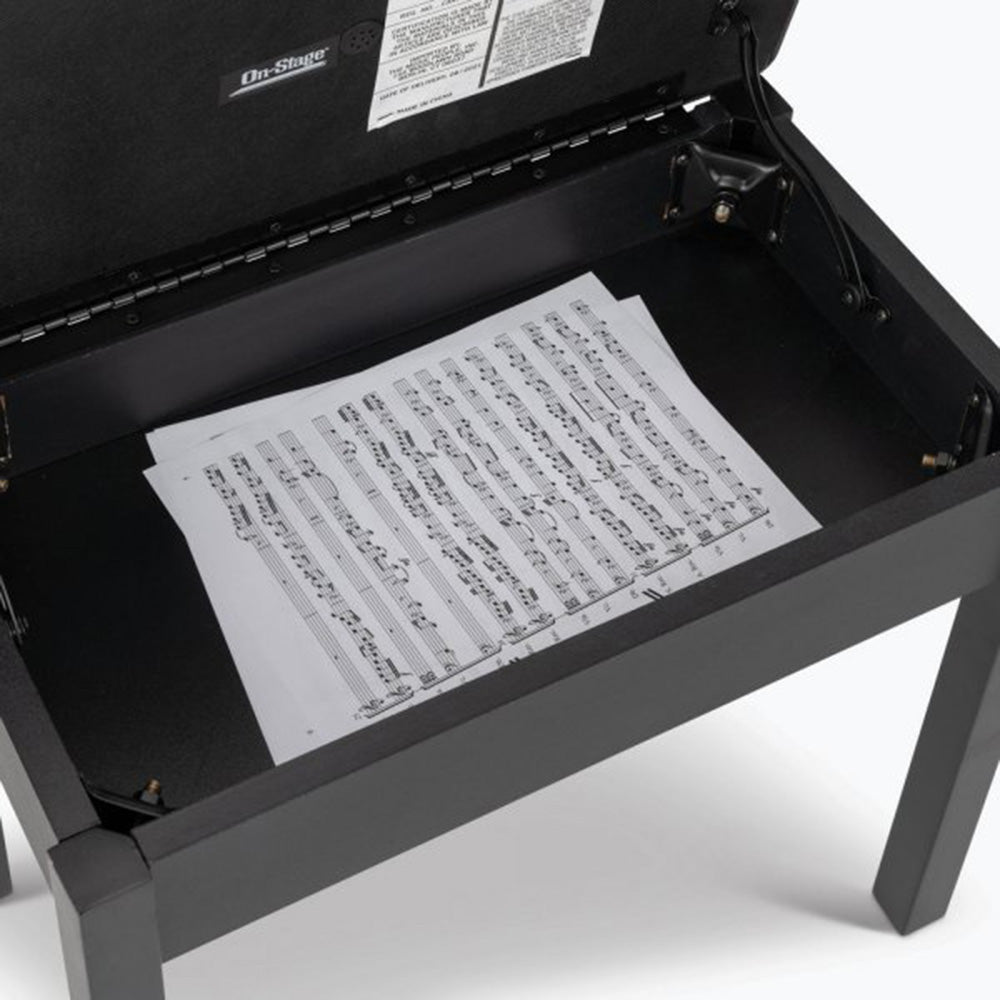 On Stage KB8902B Flip Top Keyboard/Piano Bench-accessories-On Stage-Hermes Music