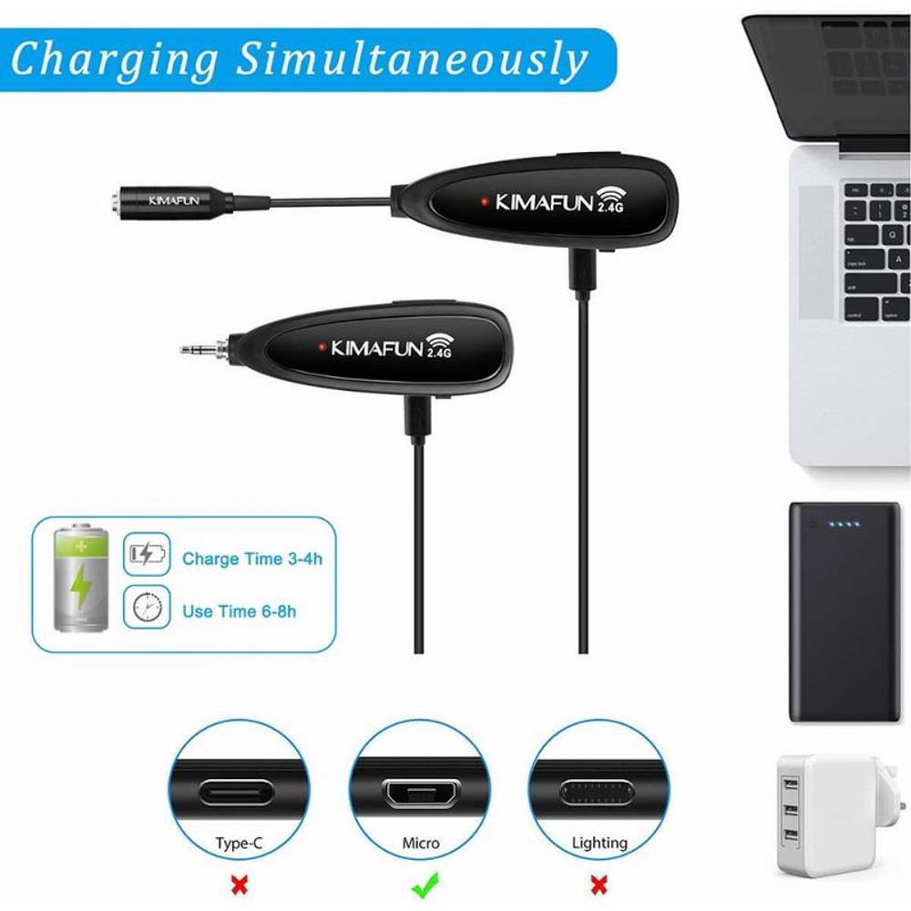 Kimafun KM-G102-3 Wireless Lavalier Vocal Lapel and Headset Microphone System-microphone-Kimafun- Hermes Music