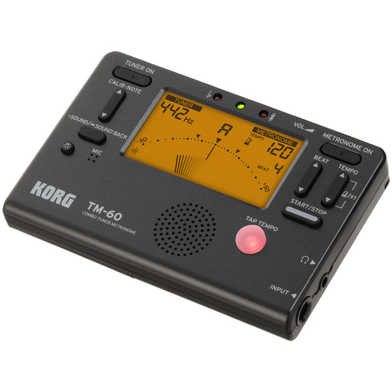 Korg TM-60 Tuner Metronome Black-Metronomes-Korg- Hermes Music