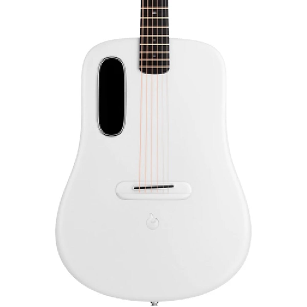 Lava Music LAVA ME 4 CARBON White 38" Acoustic-Electric Guitar w/Bag-Guitar-Lava Music-Hermes Music