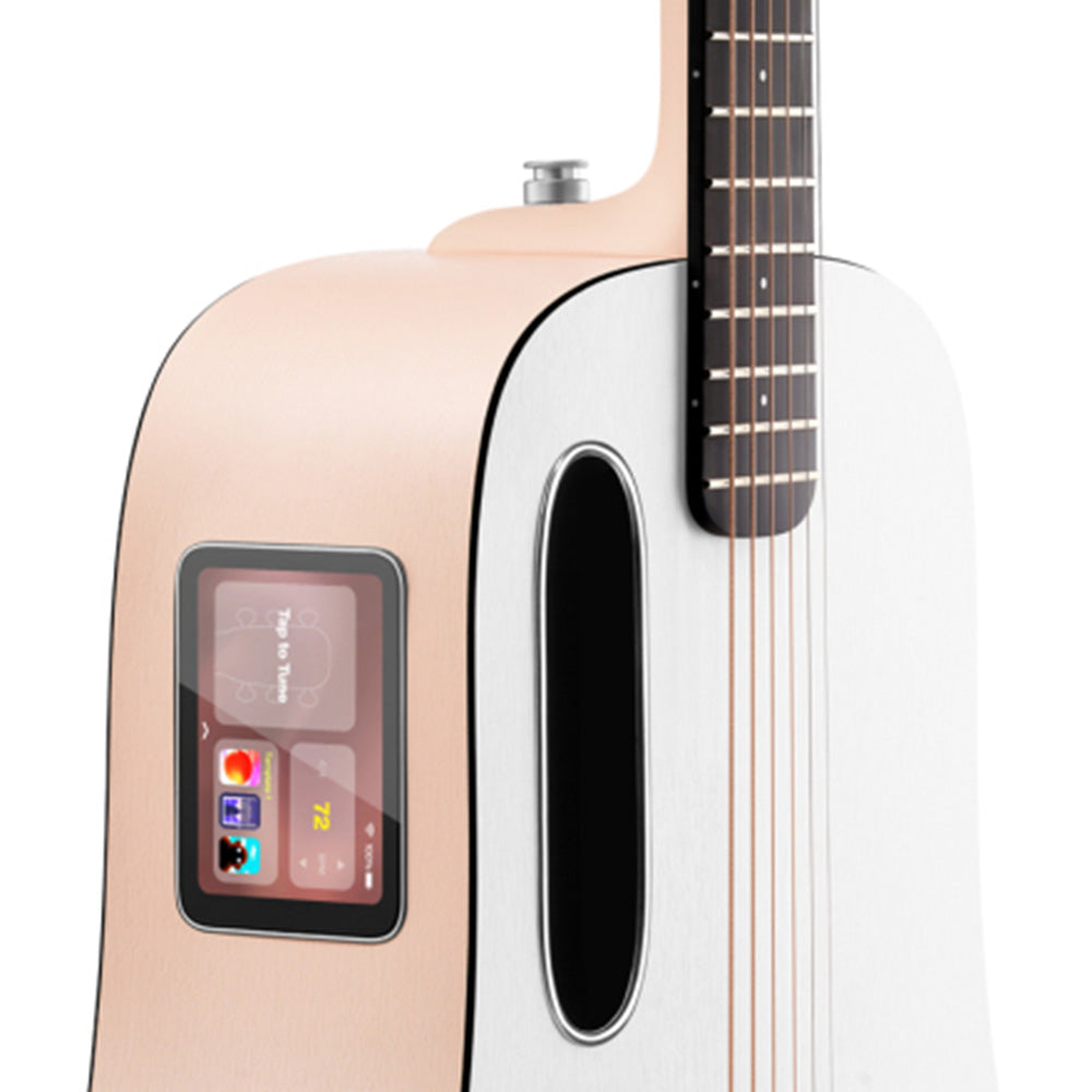 Lava Music LAVA ME Play Light Peach w/White 36" Acoustic-Electric Guitar w/Bag-Guitar-Lava Music-Hermes Music