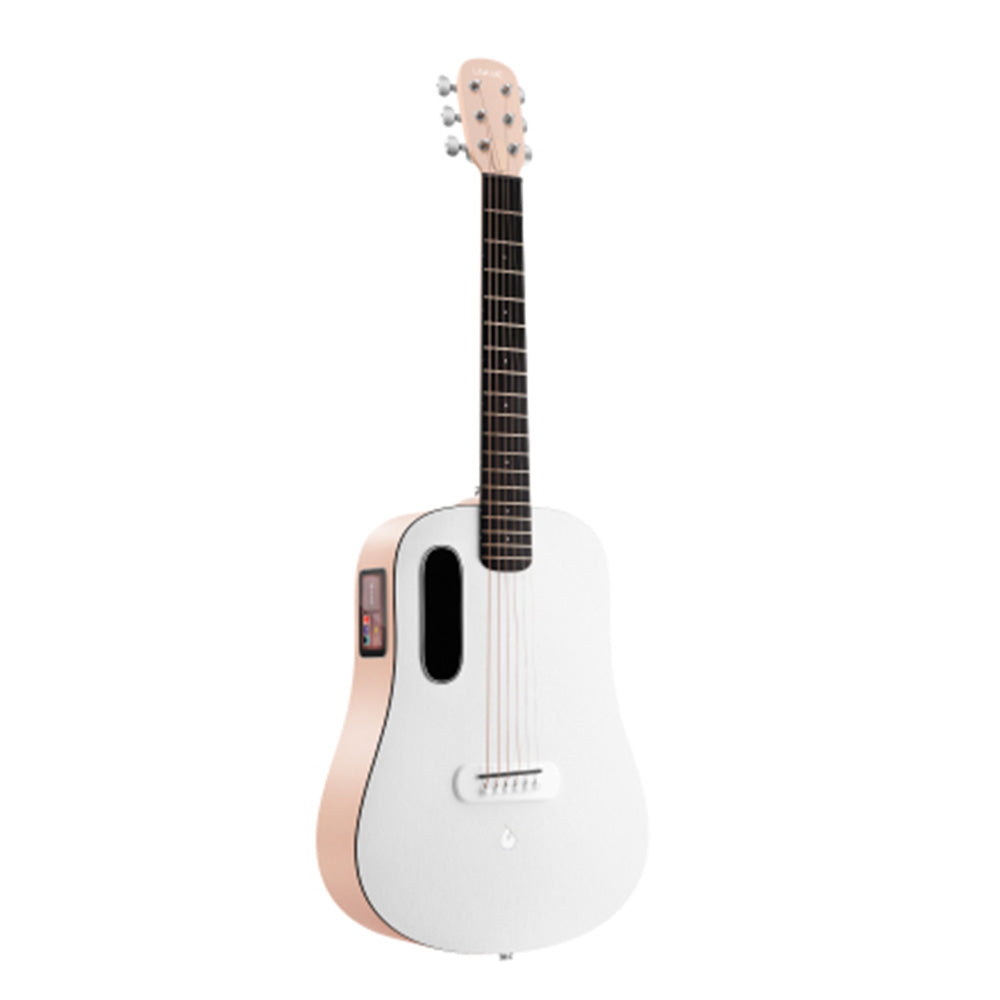 Lava Music LAVA ME Play Light Peach w/White 36" Acoustic-Electric Guitar w/Bag-Guitar-Lava Music-Hermes Music