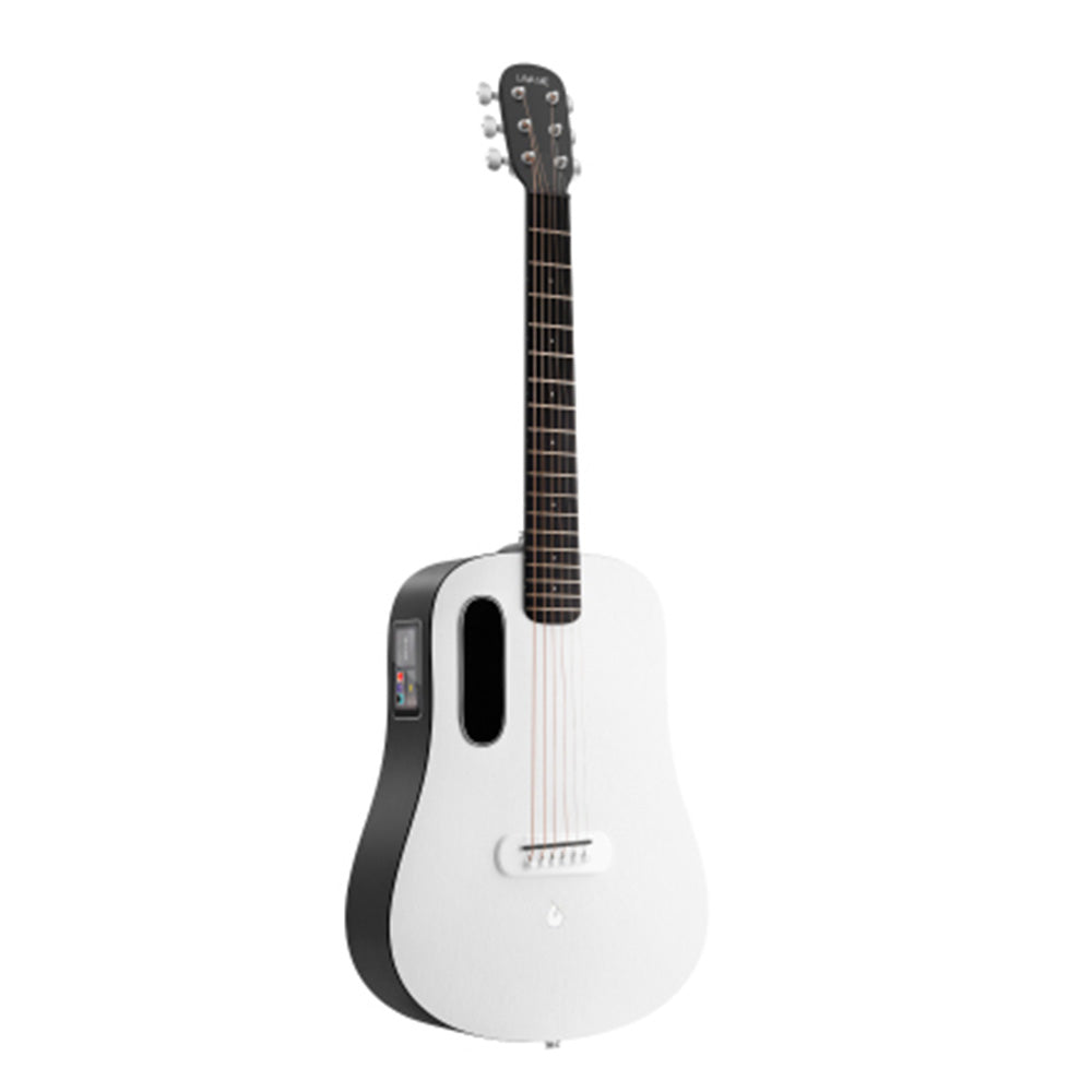 Lava Music LAVA ME Play Nightfall Frost White 36" Acoustic-Electric Guitar w/Bag-Guitar-Lava Music-Hermes Music