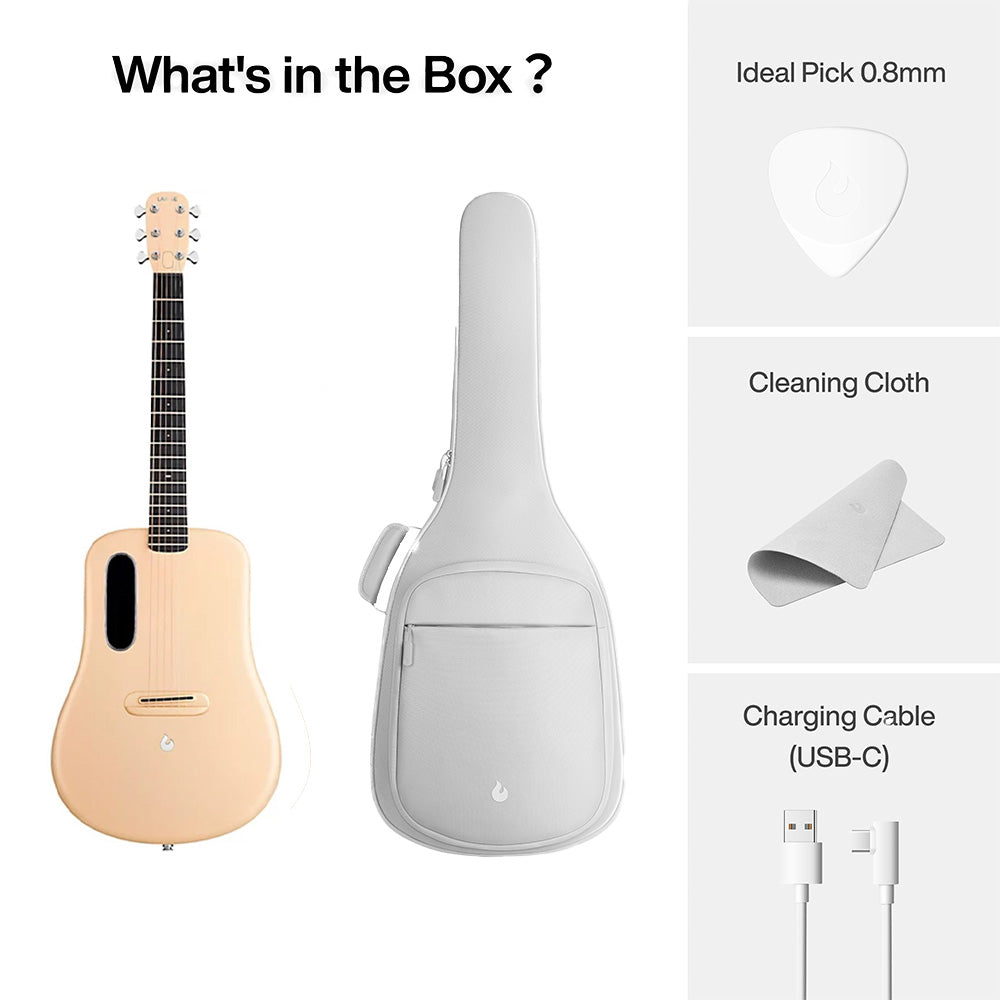 Lava Music LAVA ME 4 CARBON Gold 38" Acoustic-Electric Guitar w/Bag-Guitar-Lava Music-Hermes Music