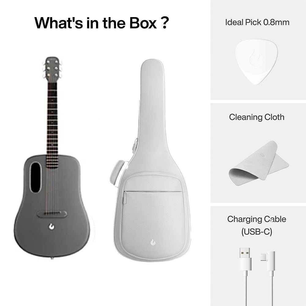 Lava Music LAVA ME 4 CARBON Space Grey 38" Acoustic-Electric Guitar w/Bag-Guitar-Lava Music-Hermes Music