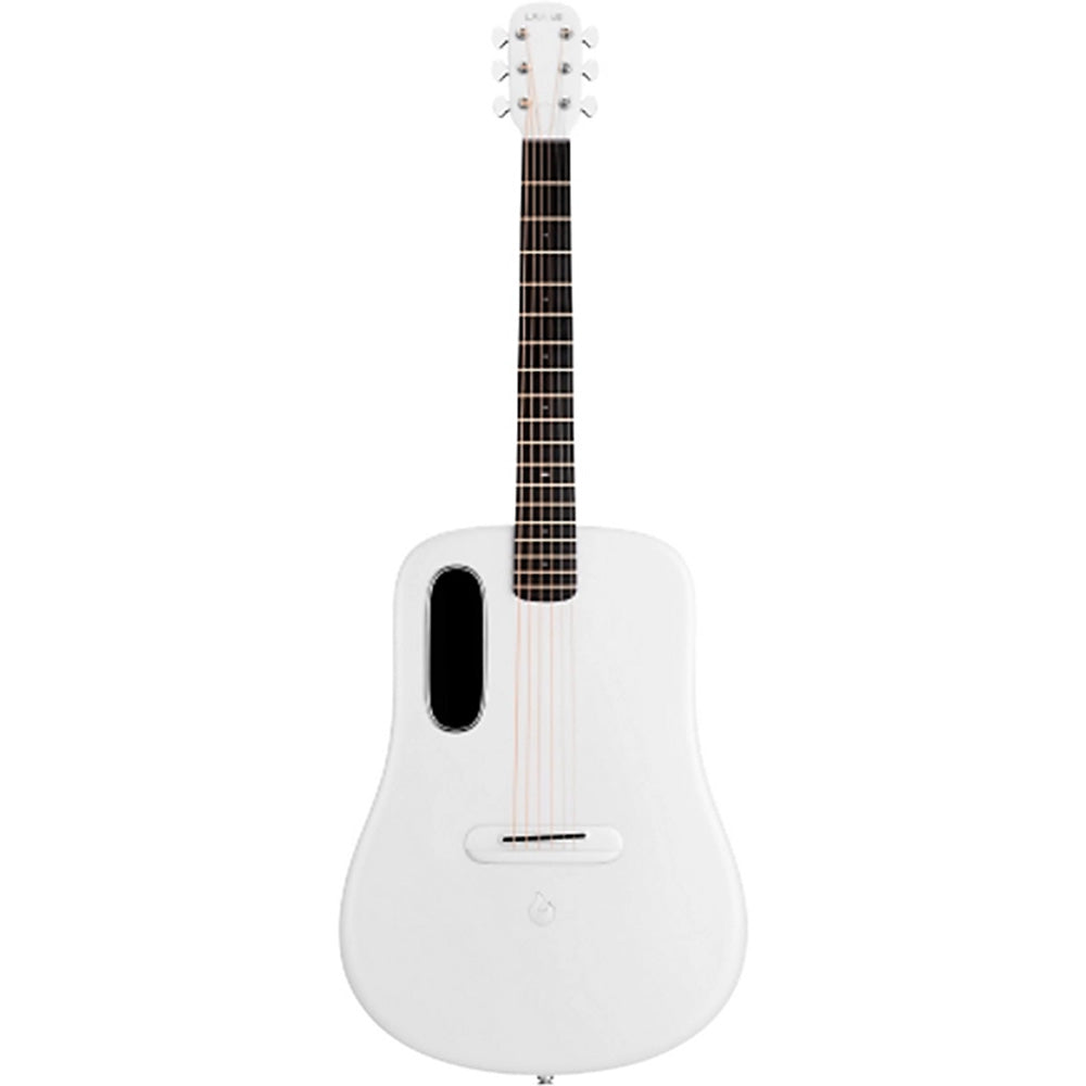 Lava Music LAVA ME 4 CARBON White 38" Acoustic-Electric Guitar w/Bag-Guitar-Lava Music-Hermes Music
