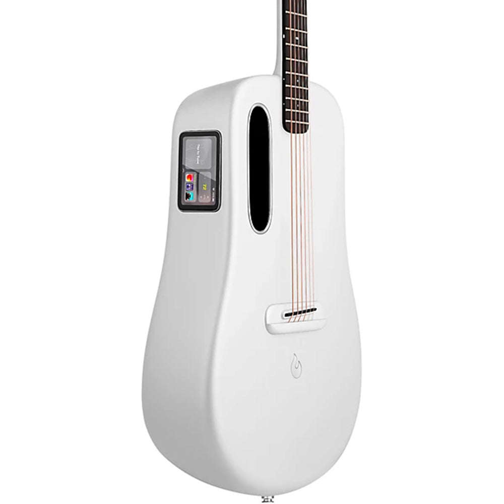 Lava Music LAVA ME 4 CARBON White 38" Acoustic-Electric Guitar w/Bag-Guitar-Lava Music-Hermes Music