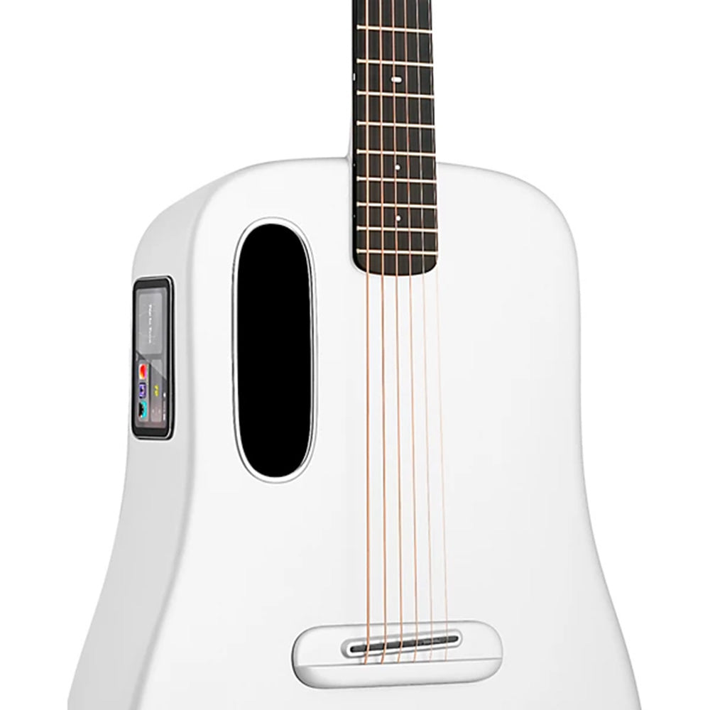 Lava Music LAVA ME 4 CARBON White 38" Acoustic-Electric Guitar w/Bag-Guitar-Lava Music-Hermes Music