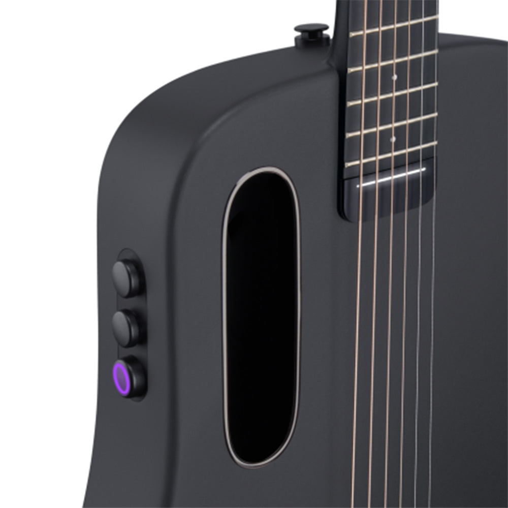 Lava Music LAVA ME Air Carbon Black 36" Acoustic-Electric Guitar w/Bag-Guitar-Lava Music-Hermes Music