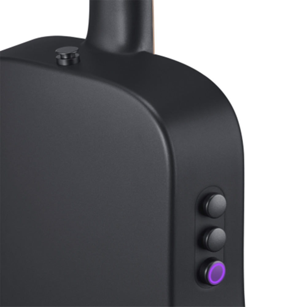 Lava Music LAVA ME Air Carbon Black 36" Acoustic-Electric Guitar w/Bag-Guitar-Lava Music-Hermes Music