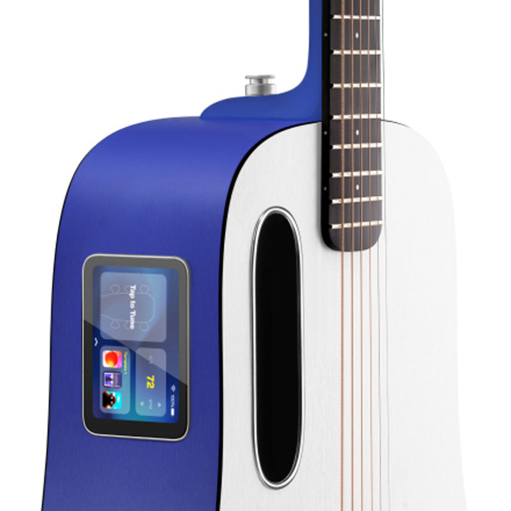 Lava Music LAVA ME Play White with Blue 36" Acoustic-Electric Guitar w/Bag-Guitar-Lava Music-Hermes Music