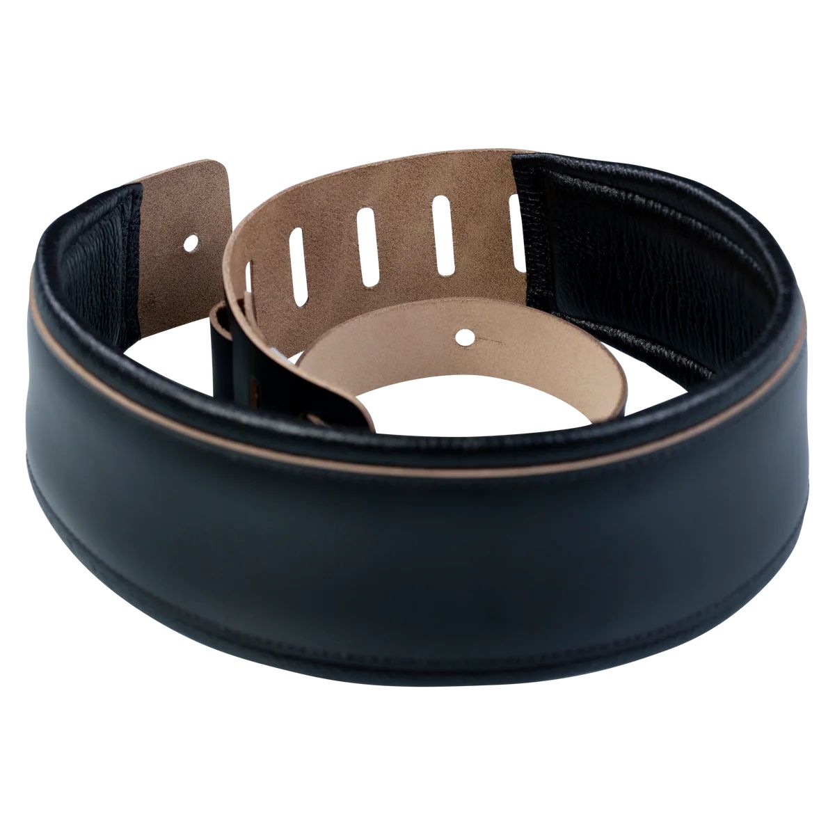 Levy Larsen Leather Deluxe Series Leather Guitar Strap in Black