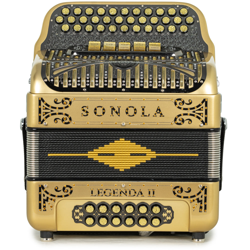 Sonola Legenda II Ultra Compact Accordion 5 Switch FBE Gold with Black