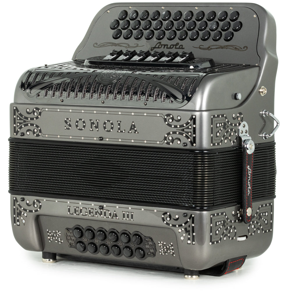 Sonola Legenda III Accordion 6 Switch FBE-EAD Metallic Grey with Black