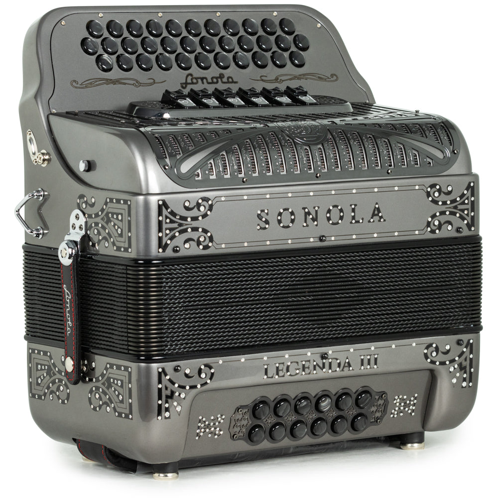 Sonola Legenda III Accordion 6 Switch FBE-EAD Metallic Grey with Black