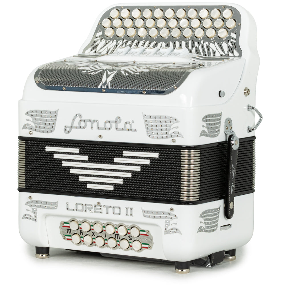 Sonola Loreto II Ultra Compact Accordion 5 Switch GCF White with Black