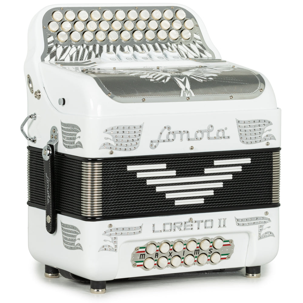Sonola Loreto II Ultra Compact Accordion 5 Switch GCF White with Black