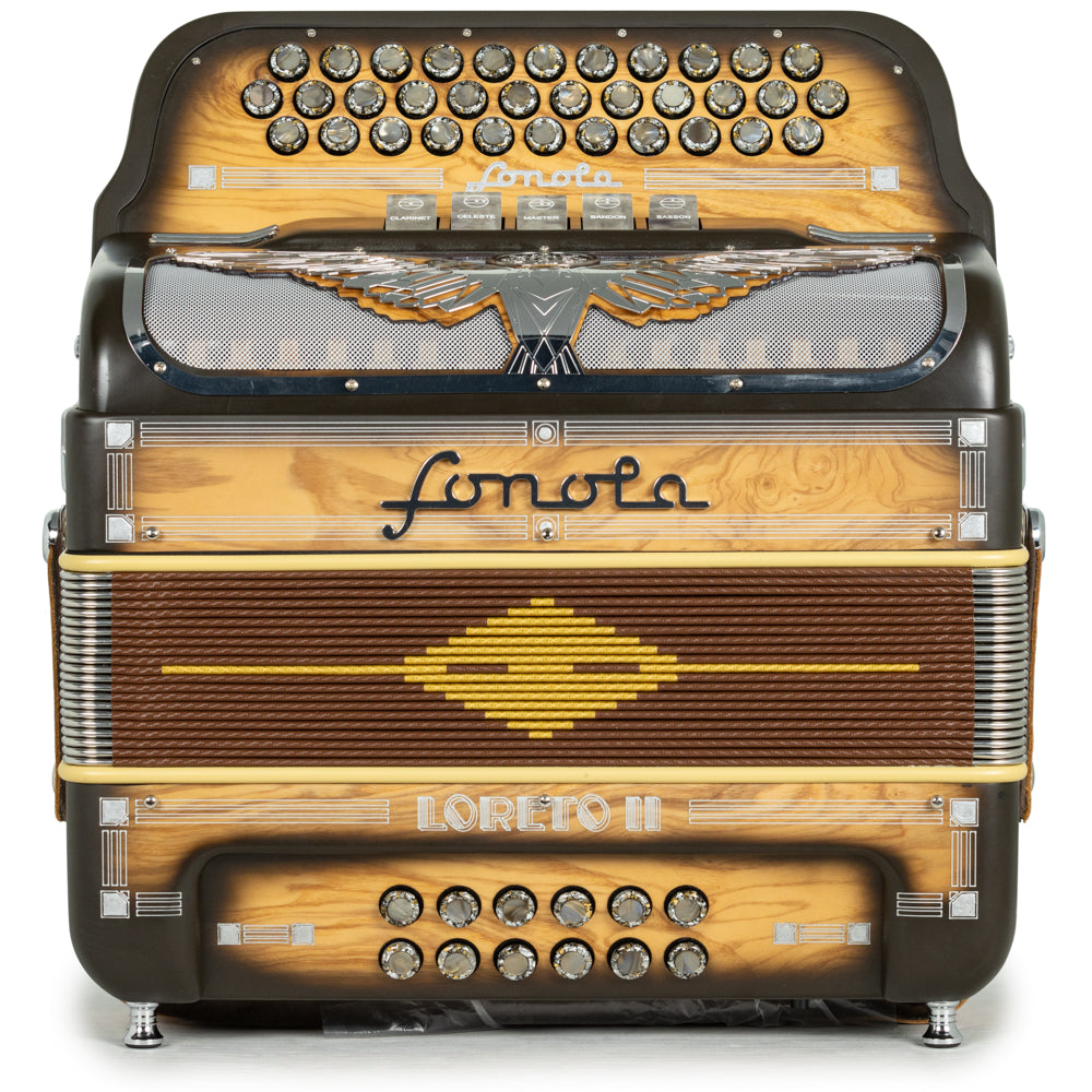 Sonola Loreto II Ultra Compact Accordion 5 Switch EAD Matte Wood with Silver