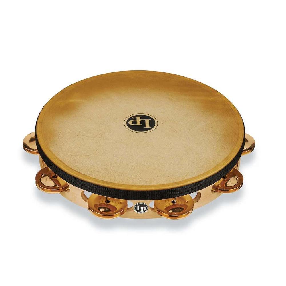 Latin Percussion Pro 10 Single Row Tambourine in Bronze