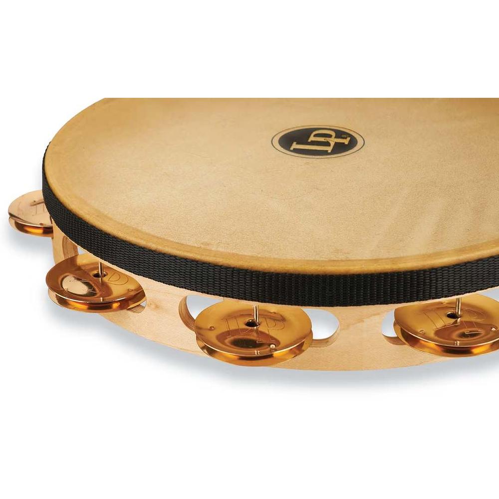 Latin Percussion Pro 10 Single Row Tambourine in Bronze