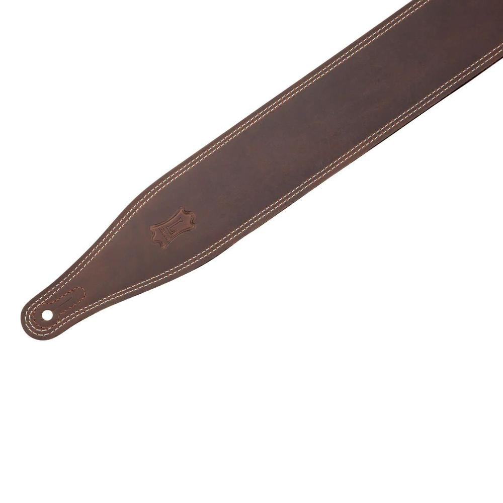 Levy's M17BDS-DBR Butter Double Stitch 2.5-inch Wide Garment Leather Guitar Strap