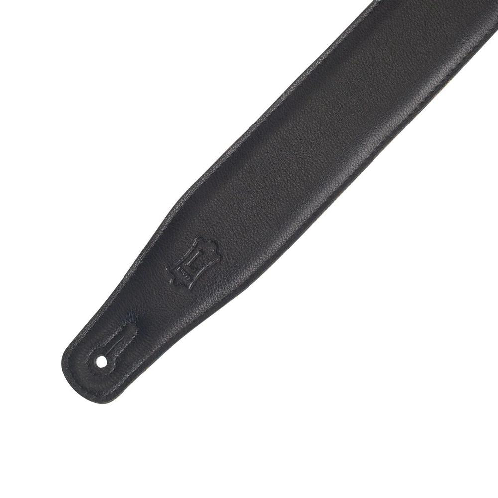 Levy's MRHGS-BLK 3-inch Wide Right Height Garment Leather Guitar Strap in Black