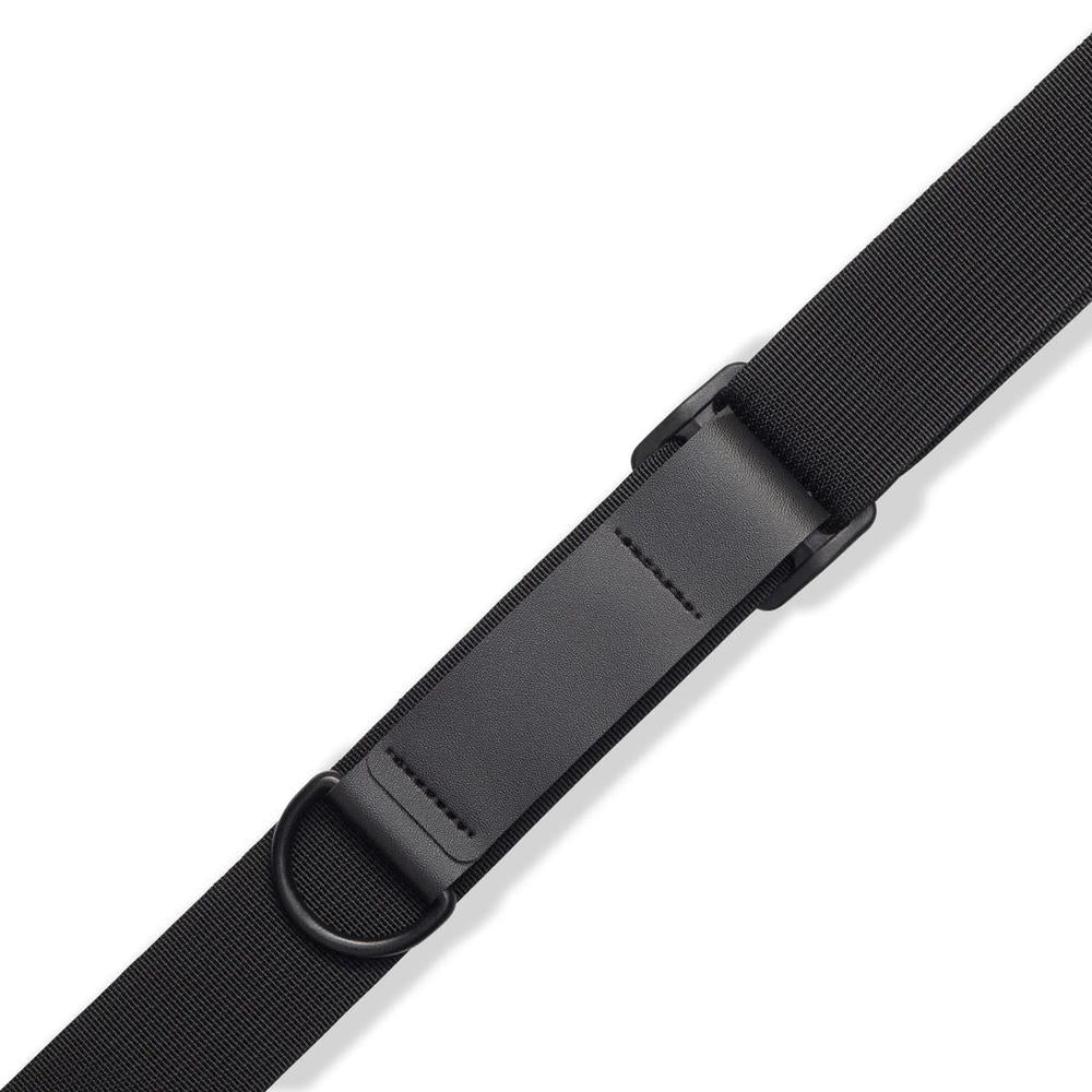 Levy's MRHSS-BLK 3-inch Wide Right Height Ergonomic Leather Guitar Strap in Black