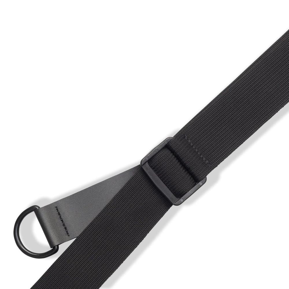 Levy's MRHSS-BLK 3-inch Wide Right Height Ergonomic Leather Guitar Strap in Black