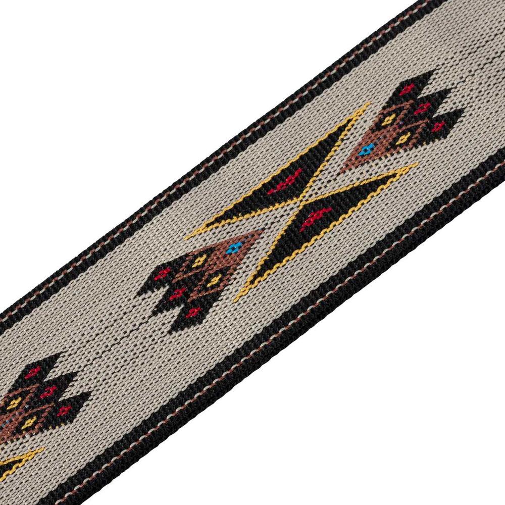 Levy's MSSN80 Tribal Rhythm Series Weave Guitar Strap in Tan Arrow