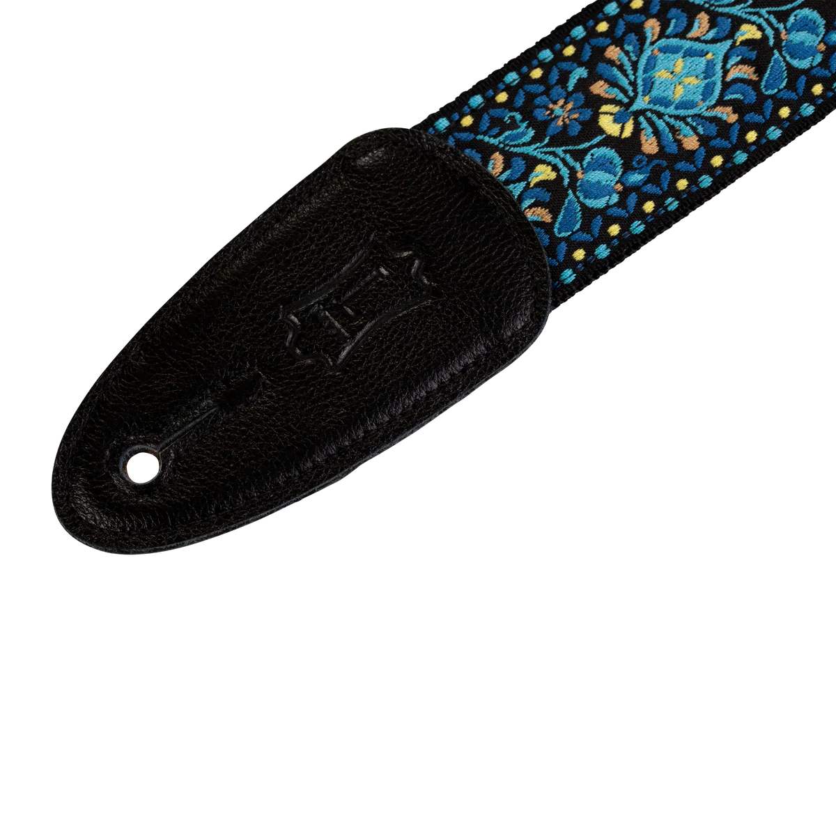 Levy's M8HT Jacquard Weave '60s Hootenanny Guitar Strap - Blue and Yellow Floral