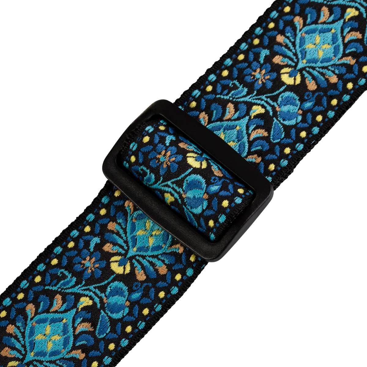 Levy's M8HT Jacquard Weave '60s Hootenanny Guitar Strap - Blue and Yellow Floral