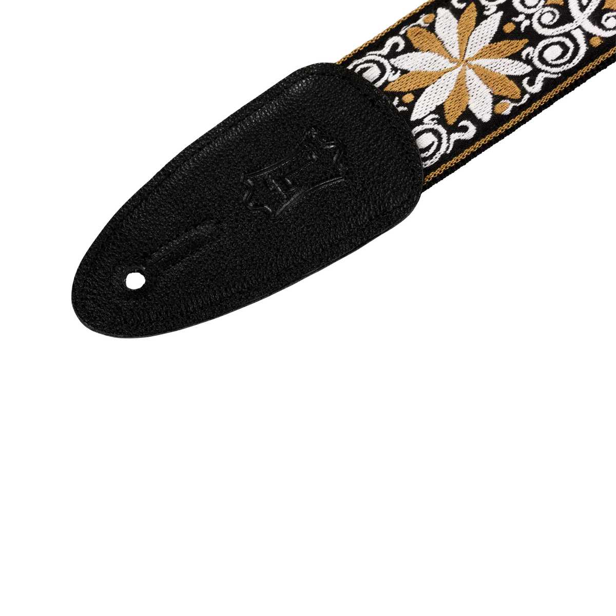 Levy's M8HT Jacquard Weave '60s Hootenanny Guitar Strap - Yellow and White Floral