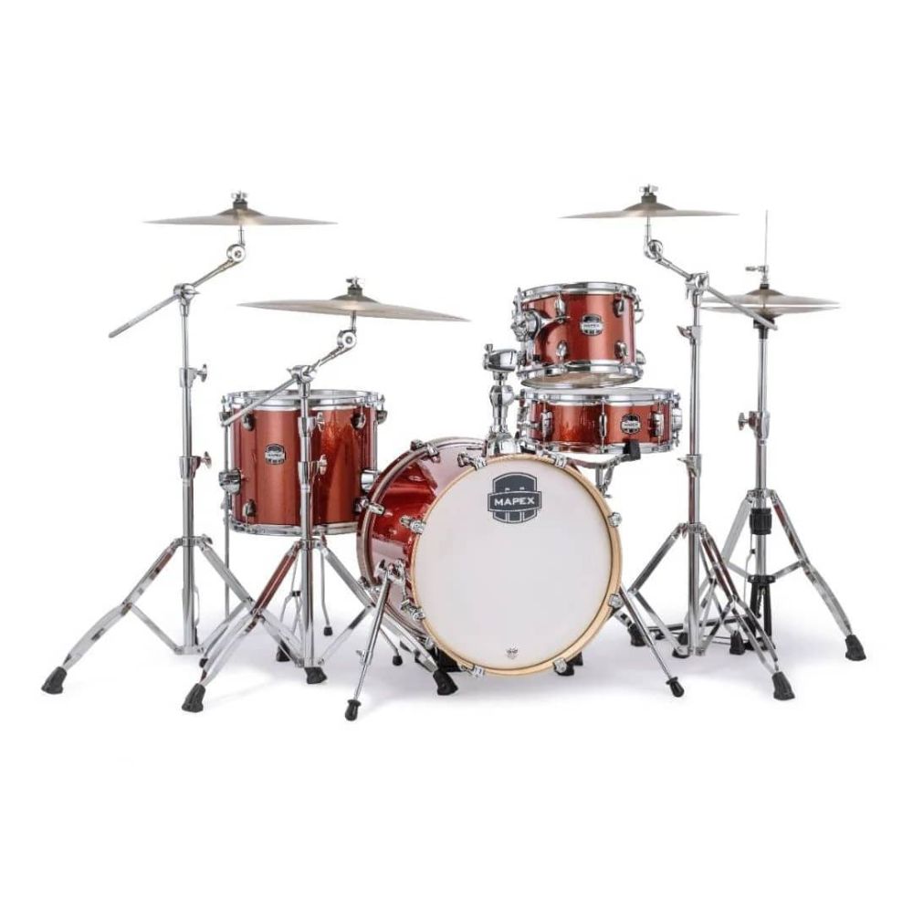 Mapex Mars MA486SOR 18/10/14/14S Bop Shell Pack, Blood Orange Sparkle-Mapex-Hermes Music
