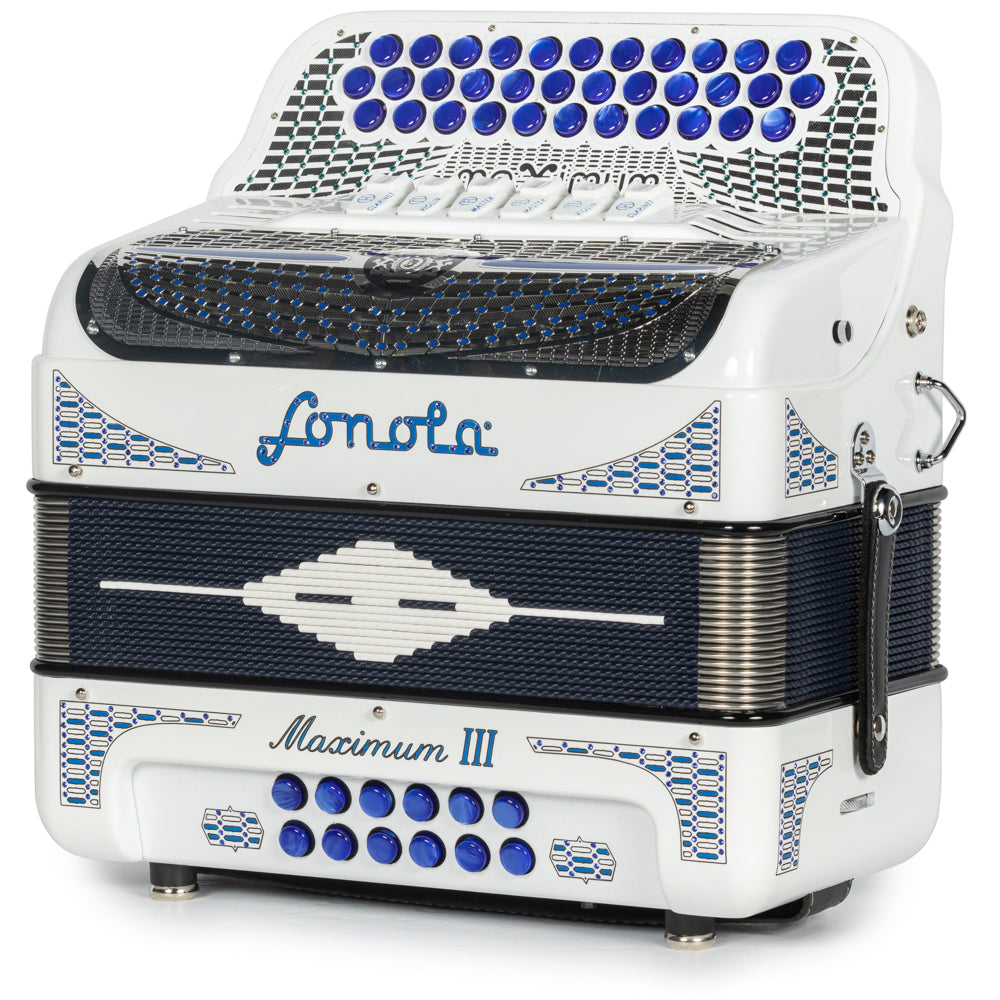 Sonola Maximum III Accordion 6 Switch FBE-EAD White with Blue