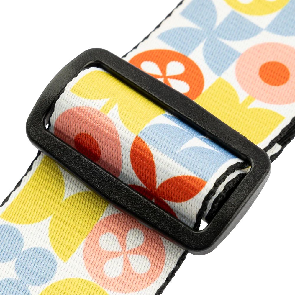 Levy Mid Century Modern Series Poly Gutar Strap in Retro Flower