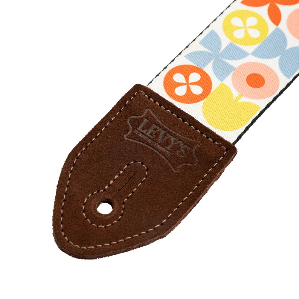 Levy Mid Century Modern Series Poly Gutar Strap in Retro Flower