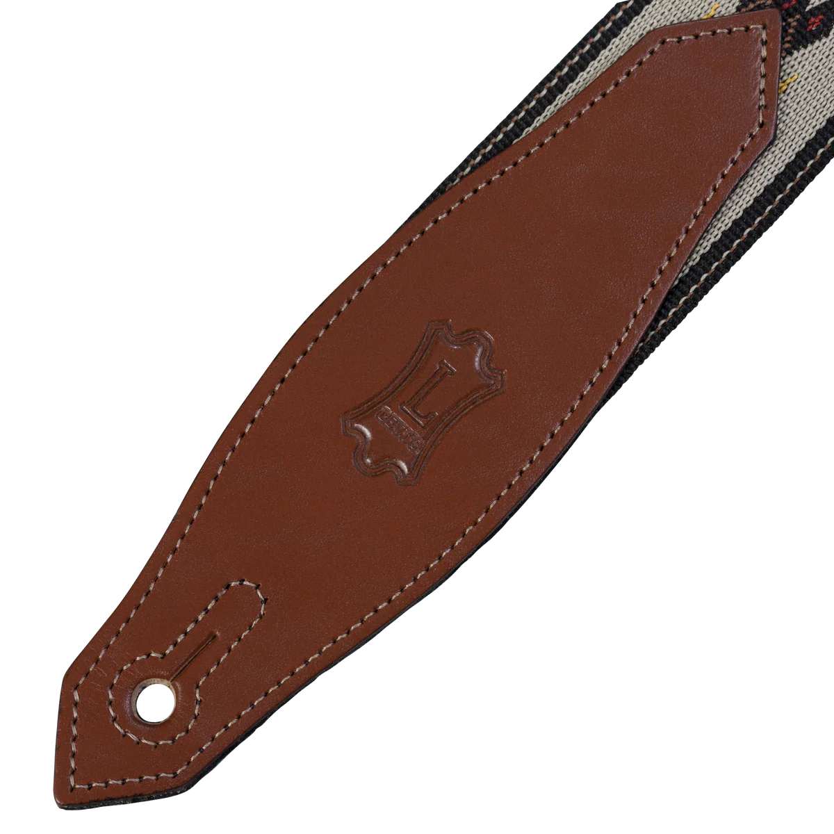 Levy's MSSN80 Tribal Rhythm Series Weave Guitar Strap in Tan Arrow