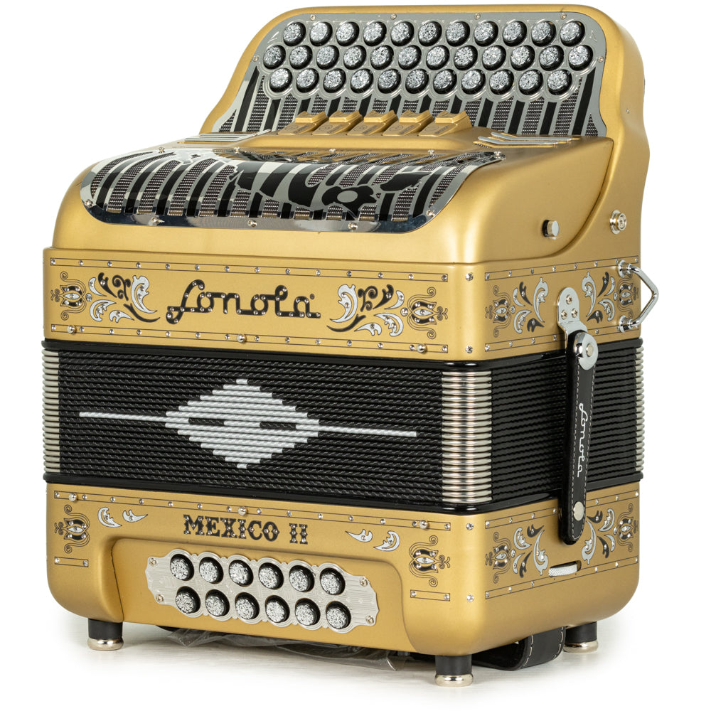 Sonola Mexico II Ultra Compact 5 Switch EAD Accordion Cartoon Gold Matte with Black