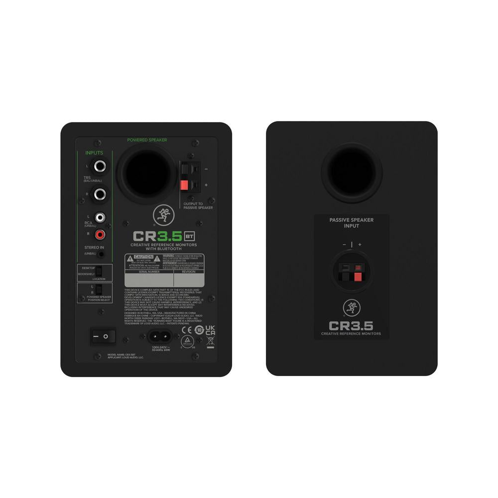 Mackie CR3.5BT 3.5in Powered Studio Monitors with Tone Control and Bluetooth