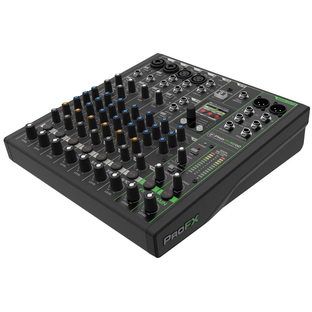 Mackie ProFX10 Go Battery-powered 10-channel Mixer with USB and Enhanced Effects