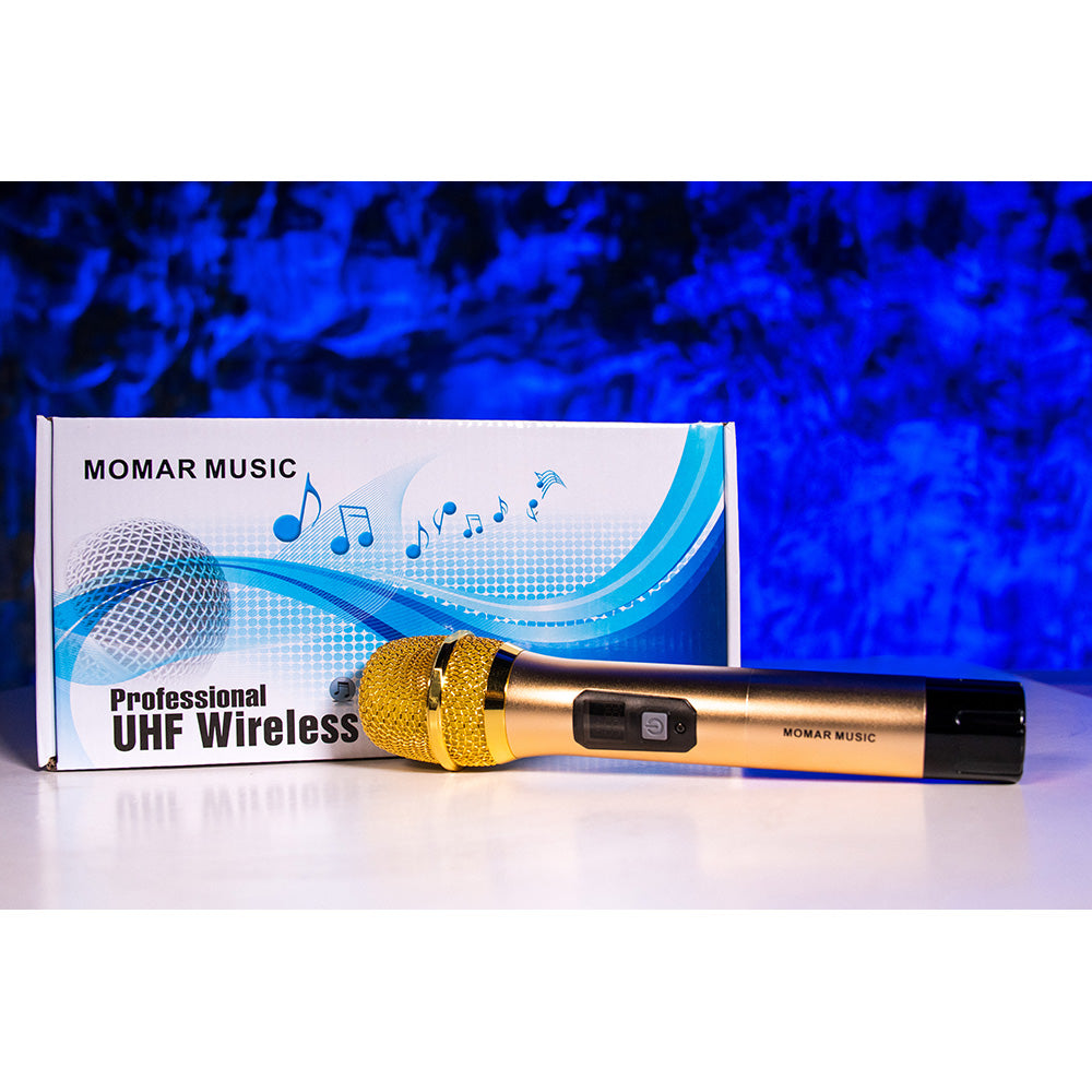 Momar Music MM-WMIC GOLD  Professional UHF Wireless Microphone