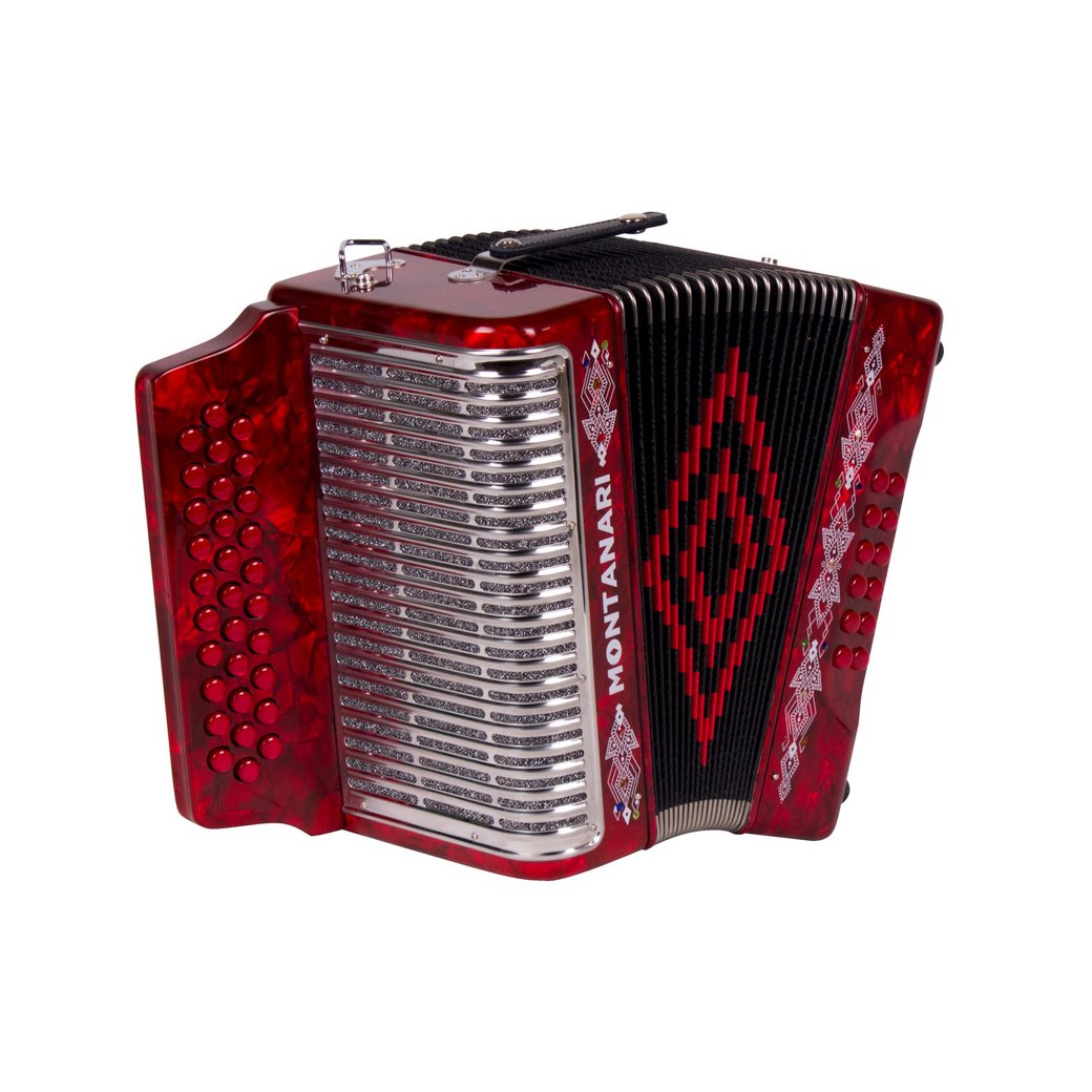 Montanari 3112 MG Accordion EAD Red-accordion-Montanari- Hermes Music
